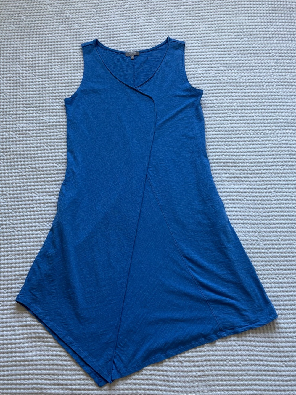 Habitat Clothes To Live In Asymmetrical Tank Dress Periwinkle Blue Cotton - M